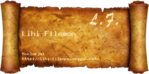 Lihi Filemon névjegykártya
